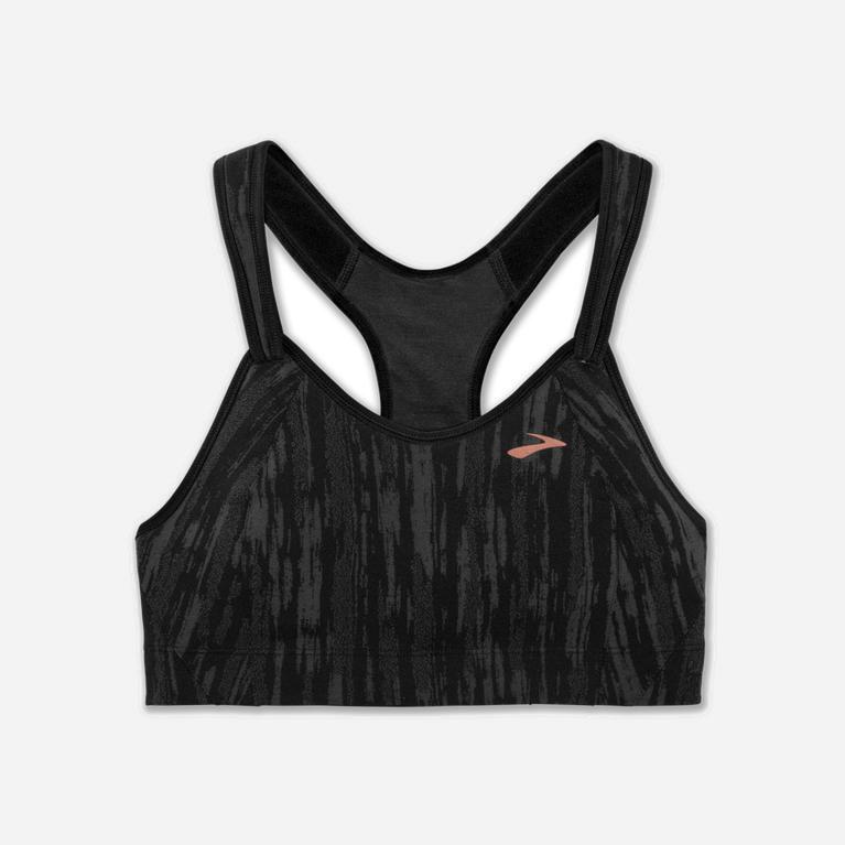 Brooks Rebound Racer Womens Running Bra - Black Jacquard - Philippines (401893SQN)